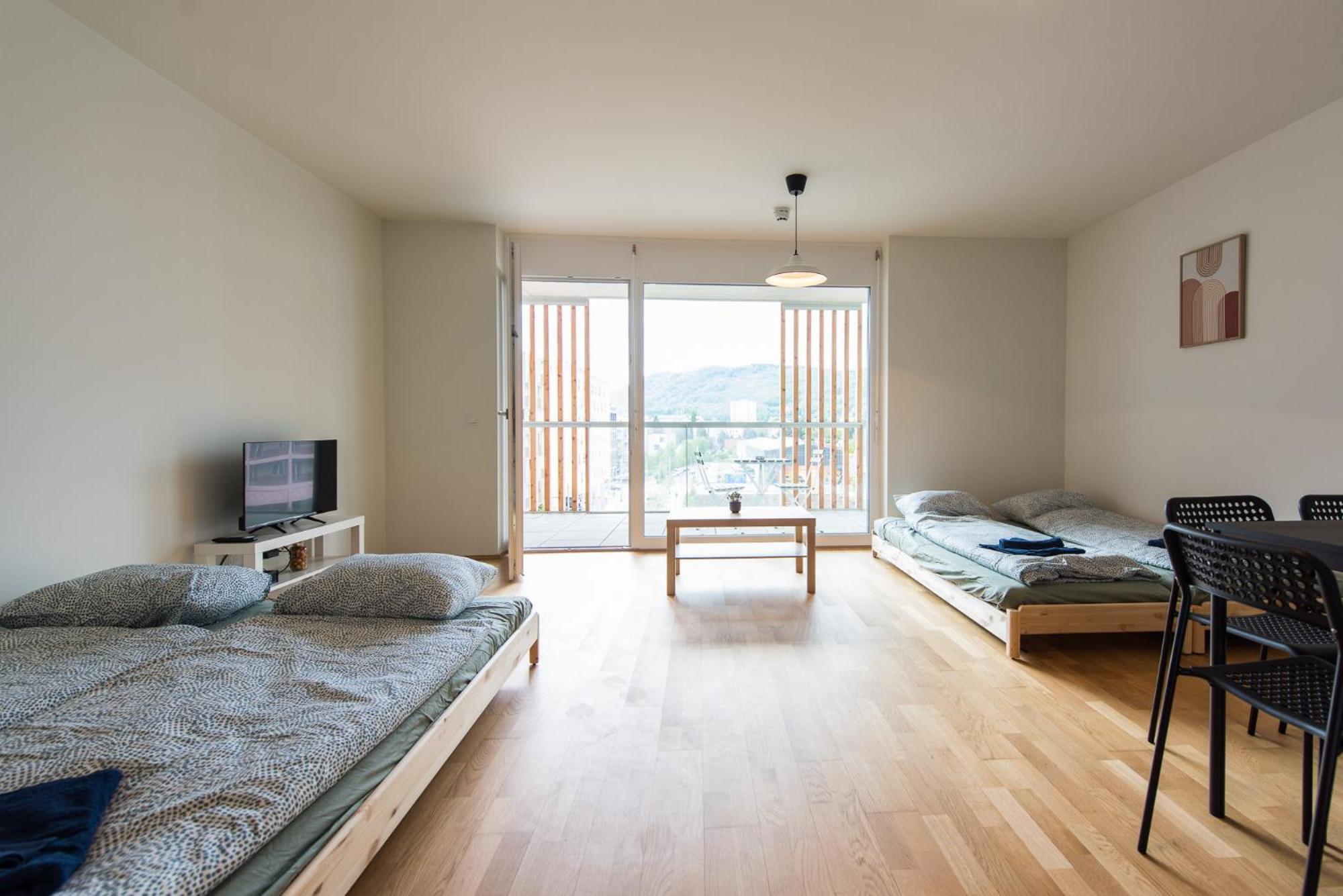 Muzeta Graz - Eco-Friendly Parkview Holiday Apartments In Graz'S Smart City المظهر الخارجي الصورة